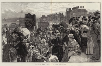 Punch and Judy at the Seaside by Robert Barnes